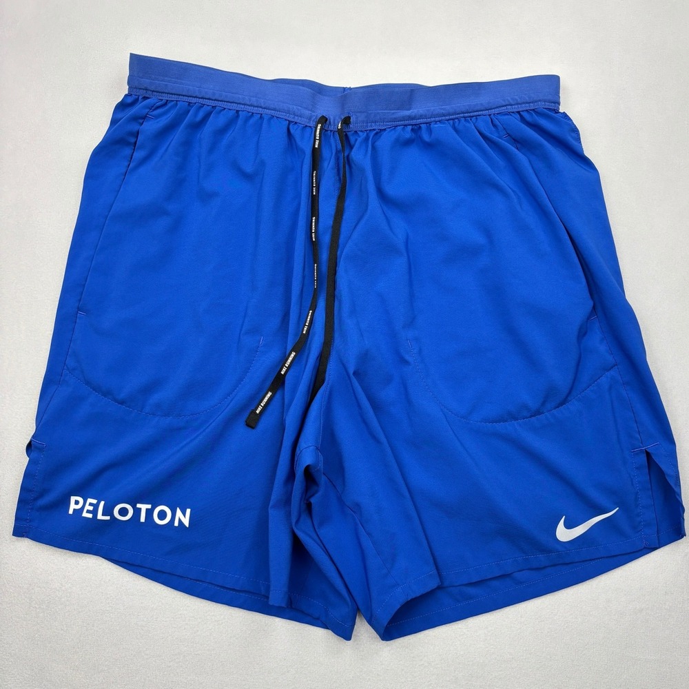 Nike Peloton Shorts Mens Large Royal Blue Dri-FIT Lined 7 Inch Running Training